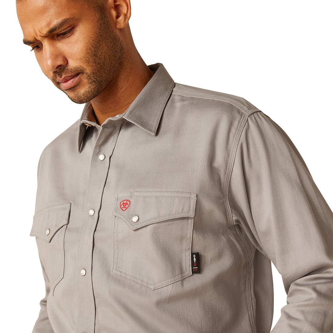 Product image for Men's FR Solid Classic Fit Snap Work Shirt