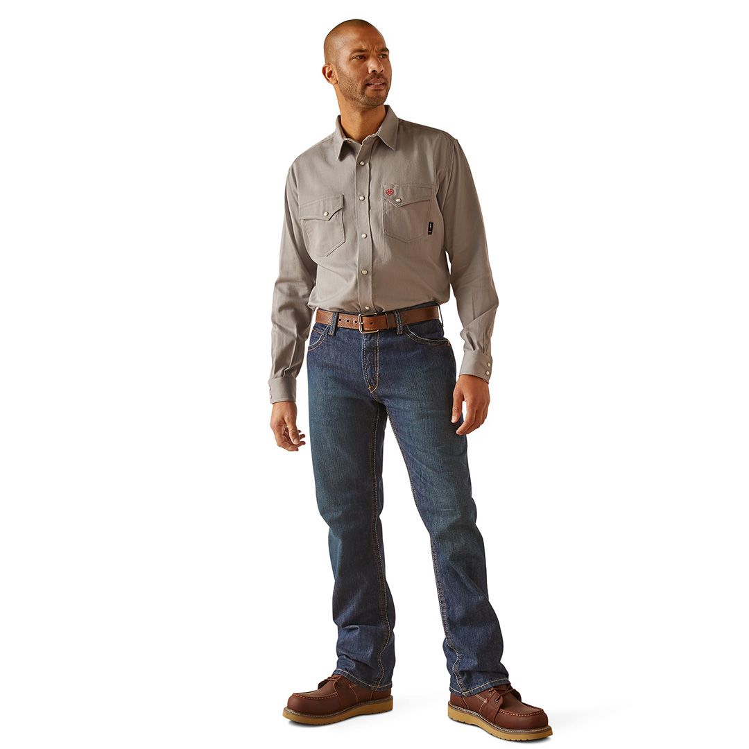 Product image for Men's FR Solid Classic Fit Snap Work Shirt