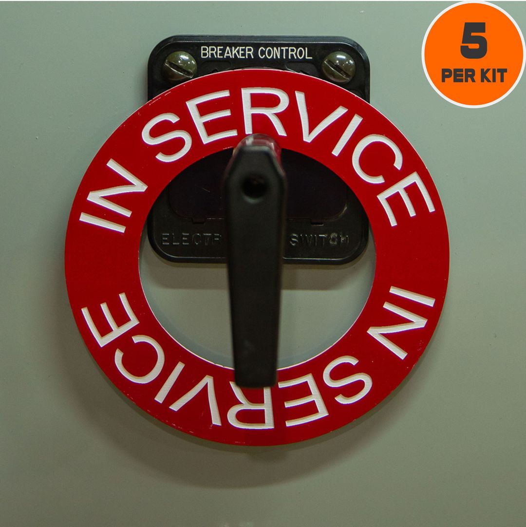 This laser engraved ring is a great HP tool for notifying relay technicians that this lockout relay or control switch will effect in-service equipment, and should not be manipulated.