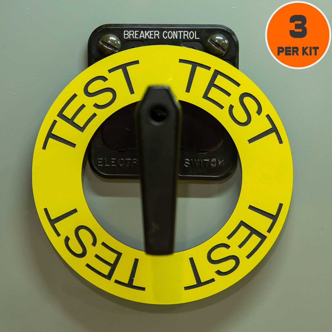 This laser engraved ring is a great HP tool for notifying relay technicians that this lockout relay or control switch will not effect in-service equipment, and is safe to manipulate. 